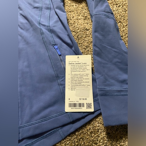 Lululemon NWT size 8 Define Jacket - Picture 4 of 5